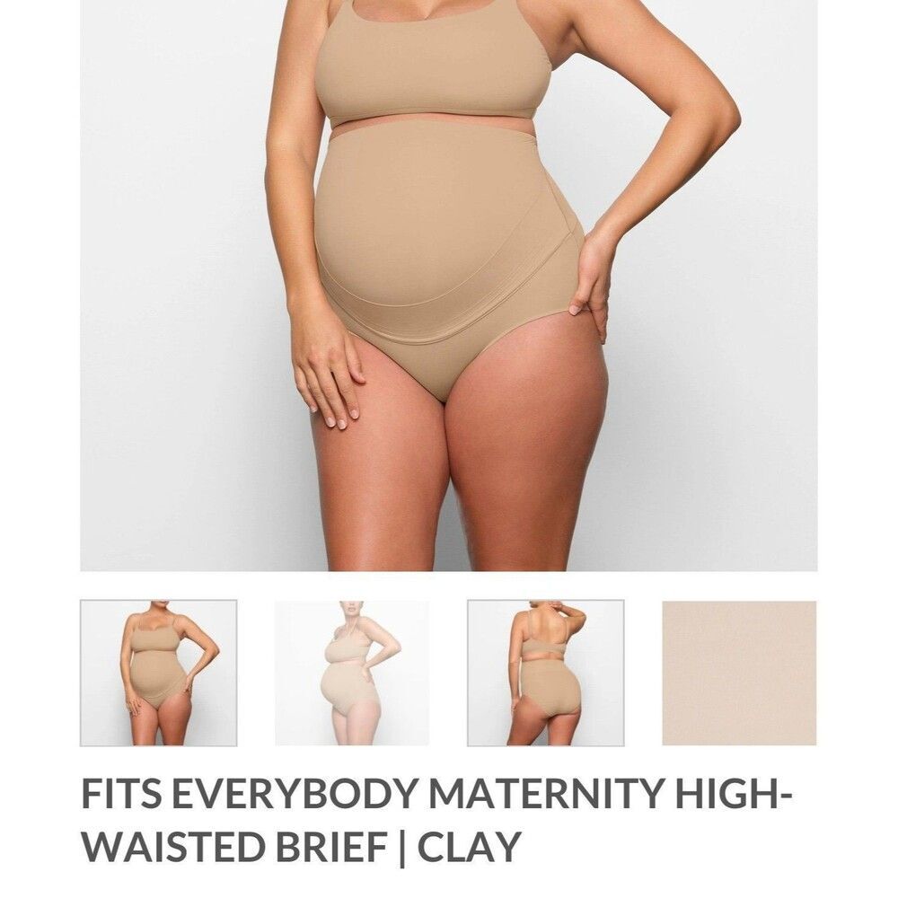 Skims FITS EVERYBODY MATERNITY HIGH-WAISTED BRIEF Cocoa XS